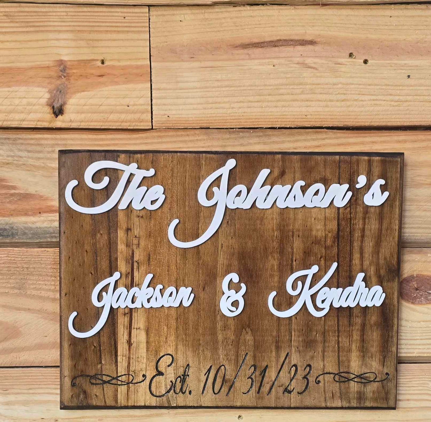 3d Custom Wood signs with Engraving with white lettering